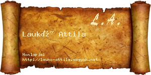 Laukó Attila névjegykártya
